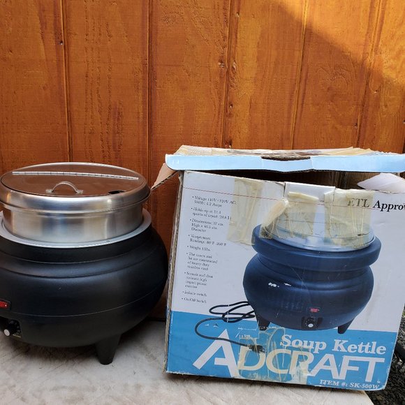 Soup Pot Kettle Warmer Lg Stainless - Picture 4 of 8